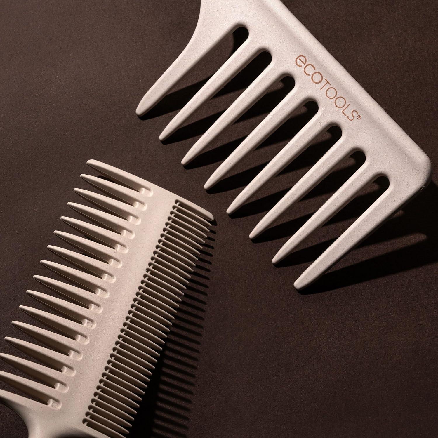 image:imageEcoTools DoubleSided Hair Comb WideTooth amp NarrowTooth Sides For Detangling amp Styling Sectioning Tip Bamboo Hair Comb for All Hair Types AntiBreakage Vegan amp CrueltyFree 1 CountDouble Sided Detangling Brush