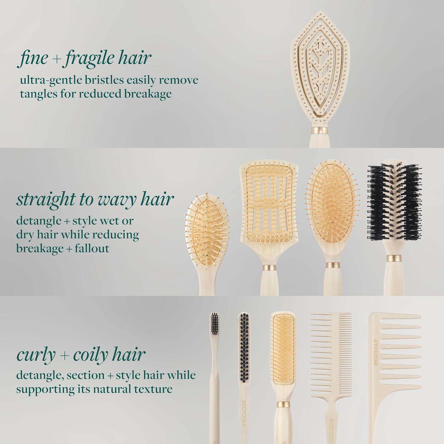 image:imageEcoTools DoubleSided Hair Comb WideTooth amp NarrowTooth Sides For Detangling amp Styling Sectioning Tip Bamboo Hair Comb for All Hair Types AntiBreakage Vegan amp CrueltyFree 1 CountDouble Sided Detangling Brush