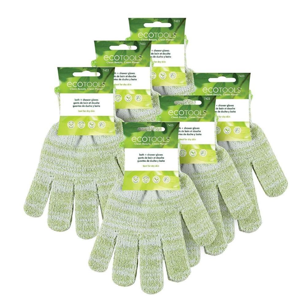 image:imageEcoTools Bath  Shower Gloves 6 Pack Exfoliating Gloves Remove Dead Skin amp Cleanse The Whole Body Bath Gloves To Scrub amp Hydrate SelfTanner Application Prep Cruelty Free 12 Gloves Total1 Count Pack of 6