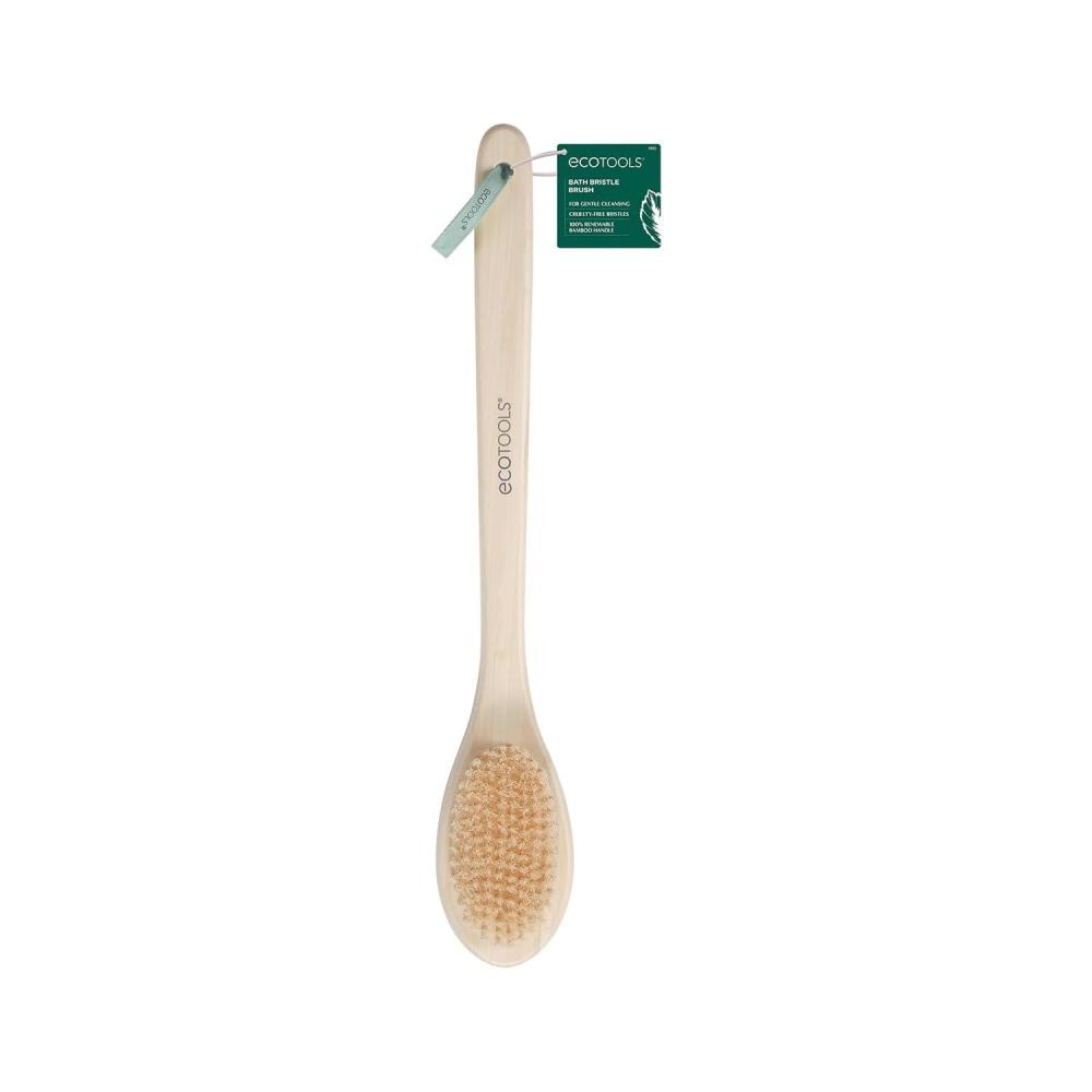 image:imageEcoTools Bath Bristle Brush Bath Brush with Long Handle Cleanse Back amp HardtoReach Areas Eco Friendly Shower Brush for Exfoliating Cruelty Free Nylon Bristles Vegan 1 Count1 Count Pack of 1