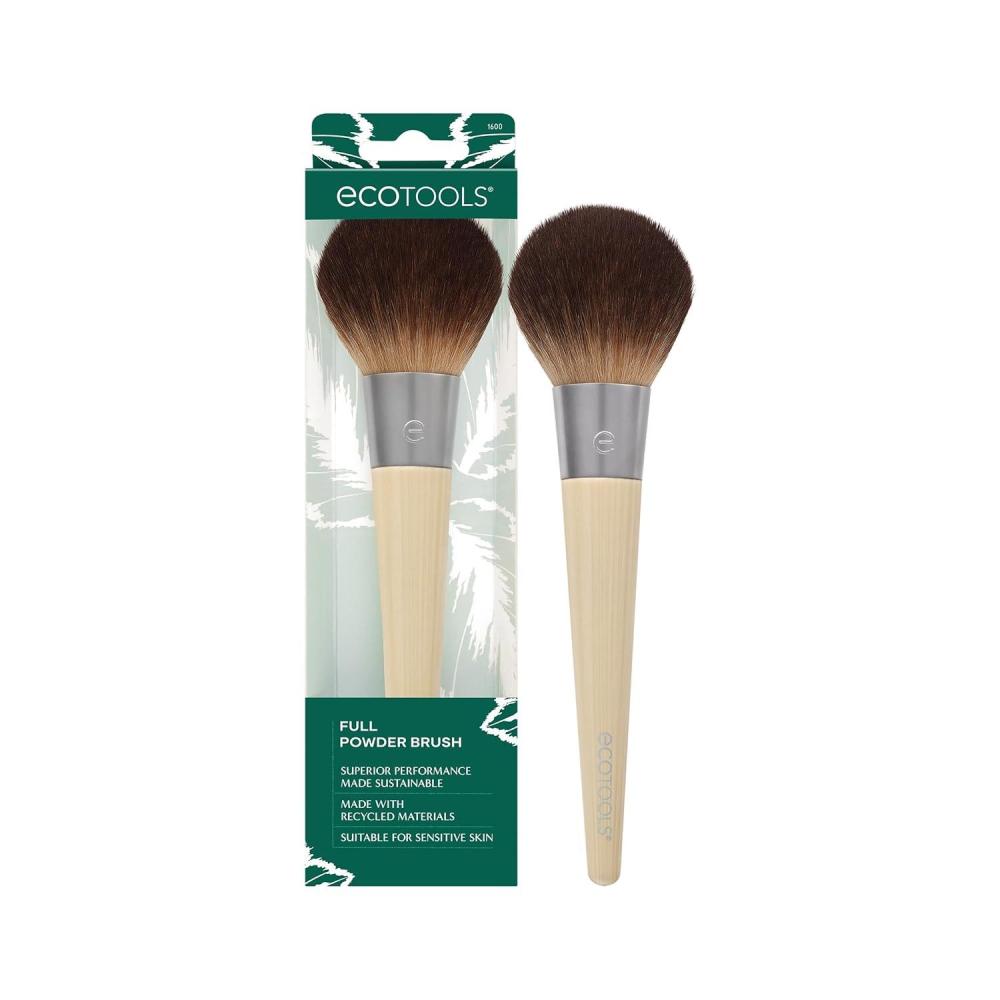 image:imageEcoTools Blurring Powder Makeup Brush For Loose amp Pressed Powder Large Makeup Brush For AllOver Application Fluffy Synthetic Bristles Eco Friendly CrueltyFree amp Vegan 1 CountFull Powder Brush