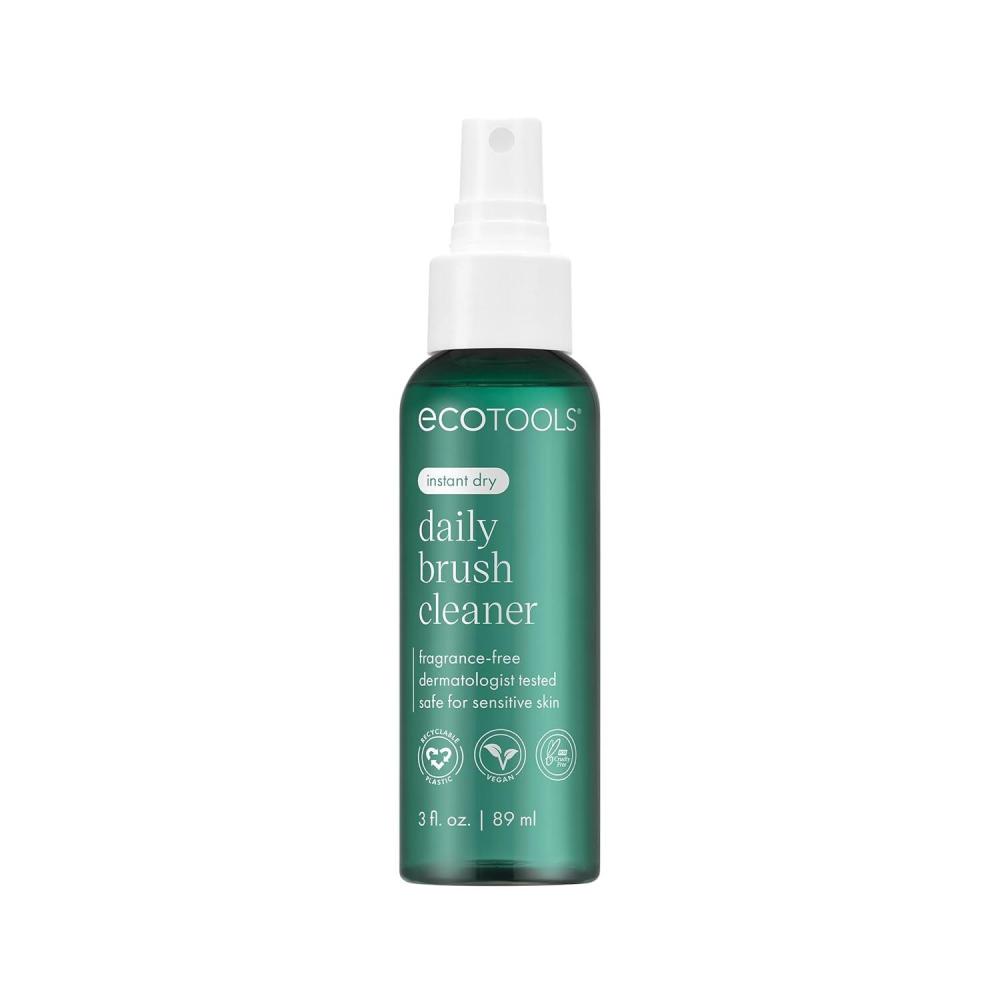 image:imageEcoTools Daily Makeup Brush Cleanser Spray Quick Drying Fragrance Free amp Dermatologist Tested Travel Size TSA Approved CrueltyFree amp Vegan 3 fl oz89 ml BottleClear