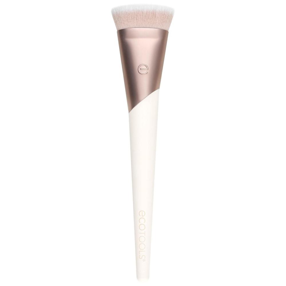 image:imageEcoTools Ecofriendly Luxe Flawless Foundation Makeup Brush for Liquid amp Cream Foundation Dense Synthetic Bristles EcoFriendly Premium Quality Makeup Brush Vegan amp CrueltyFree 1 CountFlawless Foundation Brush