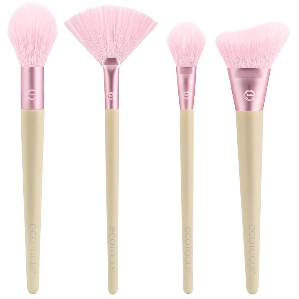 image:imageEcoTools Elements Limited Edition WindKissed Professional Makeup Brush Set For Bronzer Blush or Highlighter Ecofriendly Makeup Brushes for Liquid Cream or Powder Products Vegan 4 Piece Set