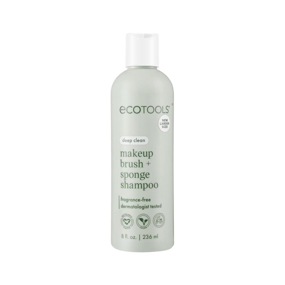 image:imageEcoTools Makeup Brush  Sponge Shampoo Remove Makeup amp Impurities From Tools Sponges amp Puffs FragranceFree Brush Cleanser No Harsh Chemicals Vegan amp CrueltyFree 8 fl oz236 ml Bottle