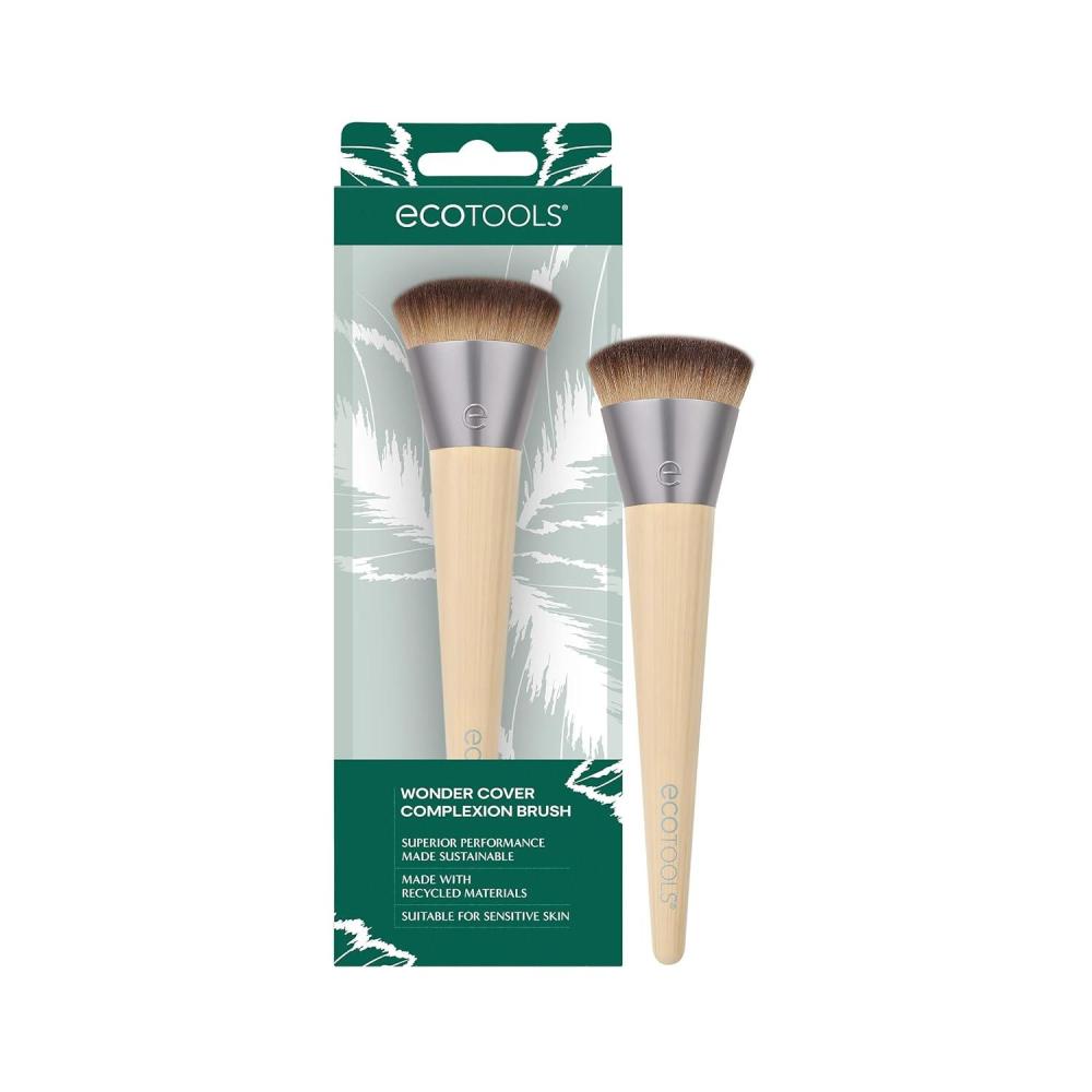 image:imageEcoTools Wonder Cover Complexion Brush Makeup Brush For Flawless Foundation Application amp Blending Full Coverage Base Brush EcoFriendly Synthetic Bristles CrueltyFree 1 Count1 Count Pack of 8
