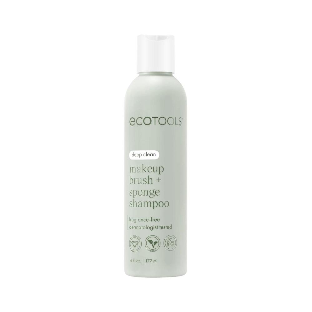image:imageEcoTools XL Makeup Brush  Sponge Shampoo Removes Makeup Dirt amp Impurities From Makeup Brushes amp Makeup Blending Sponges FragranceFree Vegan amp CrueltyFree 16 fl oz473 ml 1 Count Clear6 Fl Oz Pack of 1