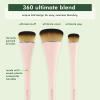 EcoTools 360 Ultimate Blend Makeup Brush Kit, For Cream, Liquid, & Powder Foundation, Blush, & Bronzer, Buff & Blend Makeup, Full Coverage, Dense Bristles, Vegan & Cruelty-Free, 3 Piece Set(360 Ultimate Blend Makeup Brushes)