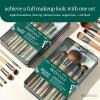 EcoTools 6 Piece Start The Day Beautifully Makeup Brush Set, Makeup Brushes For Eyeshadow, Blush, Concealer, & Foundation Application, Eco-Friendly, Gift Set, Synthetic Hair, Vegan & Cruelty-Free(5 Piece Set)