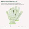 EcoTools Bath + Shower Gloves 6 Pack, Exfoliating Gloves Remove Dead Skin & Cleanse The Whole Body, Bath Gloves To Scrub & Hydrate, Self-Tanner Application Prep, Cruelty Free, (12 Gloves Total)(1 Count (Pack of 6))