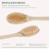 EcoTools Bath Bristle Brush, Bath Brush with Long Handle, Cleanse Back & Hard-to-Reach Areas, Eco Friendly Shower Brush for Exfoliating, Cruelty Free Nylon Bristles, Vegan, 1 Count(1 Count (Pack of 2))