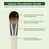 EcoTools Classic Foundation Face Brush, For Liquid, & Cream Foundation, Flat Foundation Brush, Makeup Brush For Natural Makeup, Buildable Coverage, Synthetic Bristles, Cruelty- Free, 1 Count(Brown)