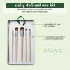 EcoTools Daily Defined Eye Brush Kit, Makeup Brushes For Liquid, Powder, & Cream Eyeshadow & Eyeliner Application, Eco-Friendly Eye Brushes, Synthetic Hair, Cruelty Free, 5 Piece Set(5 Piece Set)