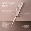 EcoTools Double-Sided Hair Comb, Wide-Tooth & Narrow-Tooth Sides For Detangling & Styling, Sectioning Tip, Bamboo Hair Comb for All Hair Types, Anti-Breakage, Vegan & Cruelty-Free, 1 Count(Double Sided Detangling Brush)
