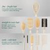 EcoTools Dual Bristle Hair Brush, Faux Boar & Nylon Bristle Brush for Detangling Smoothing & Shine, For All Hair Types, Daily Styling Brush, Bamboo Handle, Vegan & Cruelty-Free, 1 Count