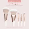 EcoTools Ecofriendly Luxe Flawless Foundation Makeup Brush for Liquid & Cream Foundation, Dense, Synthetic Bristles, Eco-Friendly Premium Quality Makeup Brush, Vegan & Cruelty-Free, 1 Count(Luxe Natural Elegance  5PC)