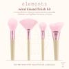 EcoTools Elements Limited Edition Wind-Kissed Professional Makeup Brush Set, For Bronzer, Blush, or Highlighter, Ecofriendly Makeup Brushes for Liquid, Cream, or Powder Products, Vegan, 4 Piece Set