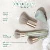EcoTools Makeup Brush Cleansing Pad, Brush Cleaner Mat For Deep Cleaning Tools, Use With Makeup Brush Shampoo, 100% Silicone, Easy To Clean, Features Suction Cup For Easy Usage, Cruelty-Free, 1 Count(Seagems  4 Piece Set)