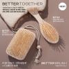 EcoTools Mini Detangler Hairbrush, Brush For Wet Or Dry Hair, Heat Resistant, Mini Hairbrush Gently Detangles & Styles, Travel-Size Paddle Brush, Renewable Bamboo, Vegan & Cruelty-Free, 1 Count(Mini Shine Brush)