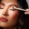 EcoTools Precious Metals Brightening Eye Kit, Precision Makeup Brushes For Eyeshadow, Brows, & Liner, Eco-friendly Makeup Brush Set, Sustainable Recycled Aluminum, Cruelty-Free, Chrome, 5 Piece Set
