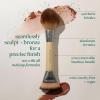 EcoTools Sculpt + Bronze Dual-Ended Makeup Brush, Fluffy Bronzer & Dense Contour Brush for Liquid, Cream & Powder Face Makeup, Travel-Friendly, Vegan & Cruelty-Free, Eco-Friendly Handle, 1 Count(Sculpt + Bronze)