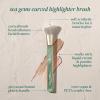 EcoTools Sea Gems Curved Highlighter Brush, Precision Makeup Brush for Liquid Cream or Powder Highlight, Soft Blending Brush, Sustainable, Vegan & Cruelty-Free, 1 Count