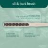 EcoTools Slick Back Hairbrush, Small Brush For The Perfect Ponytail Or Bun, Tease, Smooth, & Style Hair, Tame Frizz & Flyaways, Renewable Bamboo Handle & Vegan Boar Bristles, Cruelty-Free, 1 Count