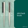 EcoTools Slick Back Hairbrush, Small Brush For The Perfect Ponytail Or Bun, Tease, Smooth, & Style Hair, Tame Frizz & Flyaways, Renewable Bamboo Handle & Vegan Boar Bristles, Cruelty-Free, 1 Count