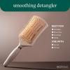 EcoTools Smoothing Detangler Hairbrush, Brush For Wet Or Dry Hair, Pain-Free Detangling, Style & Smooth Hair, Heat Resistant Brush, Renewable Bamboo & Flexible Bristles, Vegan & Cruelty-Free, 1 Count