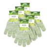 EcoTools Bath + Shower Gloves 6 Pack, Exfoliating Gloves Remove Dead Skin & Cleanse The Whole Body, Bath Gloves To Scrub & Hydrate, Self-Tanner Application Prep, Cruelty Free, (12 Gloves Total)(1 Count (Pack of 6))