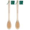 EcoTools Bath Bristle Brush, Bath Brush with Long Handle, Cleanse Back & Hard-to-Reach Areas, Eco Friendly Shower Brush for Exfoliating, Cruelty Free Nylon Bristles, Vegan, 1 Count(1 Count (Pack of 2))