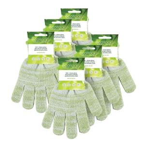 EcoTools Bath + Shower Gloves 6 Pack, Exfoliating Gloves Remove Dead Skin & Cleanse The Whole Body, Bath Gloves To Scrub & Hydrate, Self-Tanner Application Prep, Cruelty Free, (12 Gloves Total)(1 Count (Pack of 6))