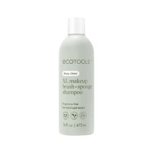 EcoTools XL Makeup Brush + Sponge Shampoo, Removes Makeup, Dirt, & Impurities From Makeup Brushes & Makeup Blending Sponges, Fragrance-Free, Vegan, & Cruelty-Free 16 fl. oz./473 ml, 1 Count, Clear(16 Fl Oz (Pack of 1))