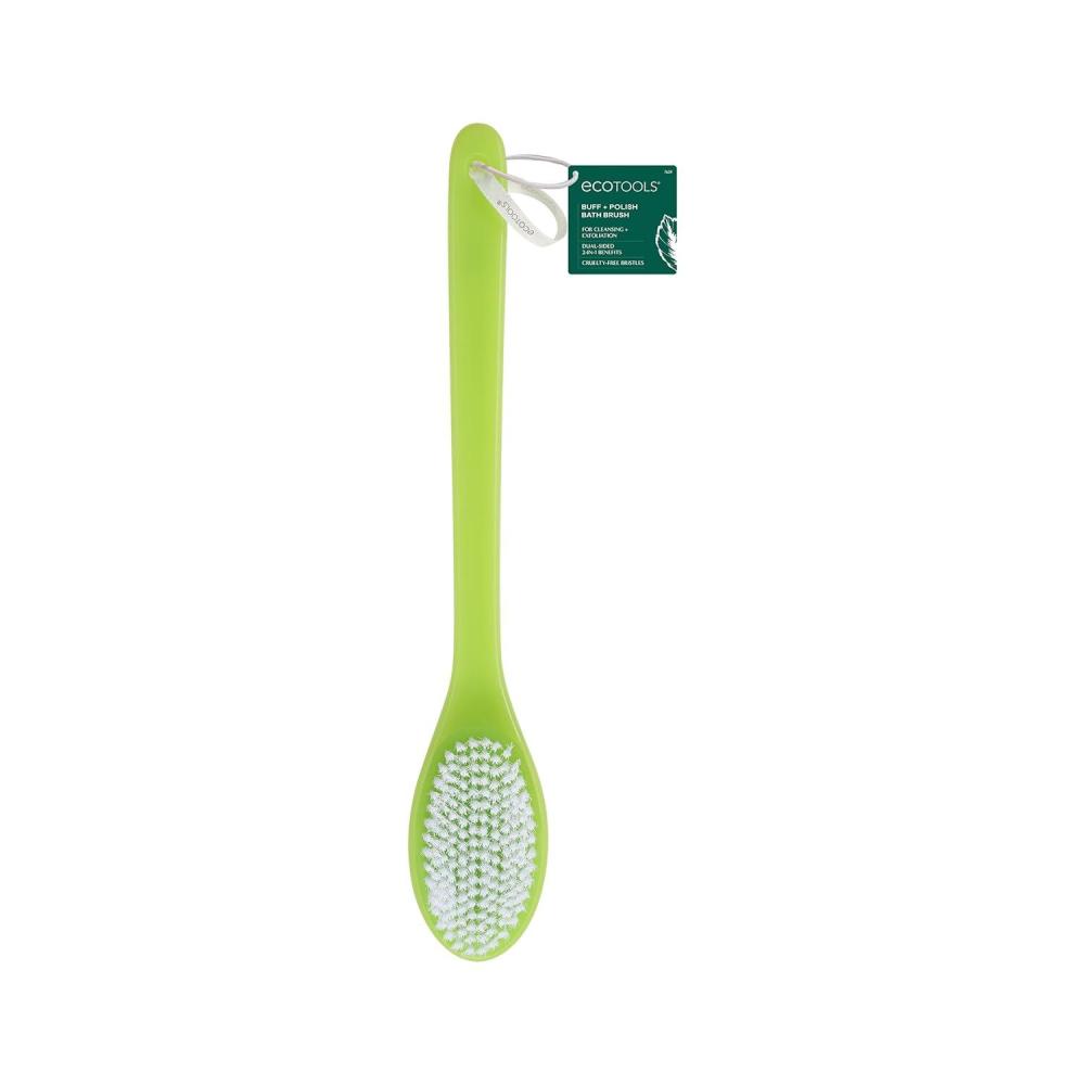 image:imageEcoTools Buff  Polish Bath Brush Long Handle to Cleanse amp Exfoliate Back amp HardtoReach Areas Eco Friendly Shower Brush Removes Dead Skin Cruelty Free Nylon Bristles Vegan 1 Count