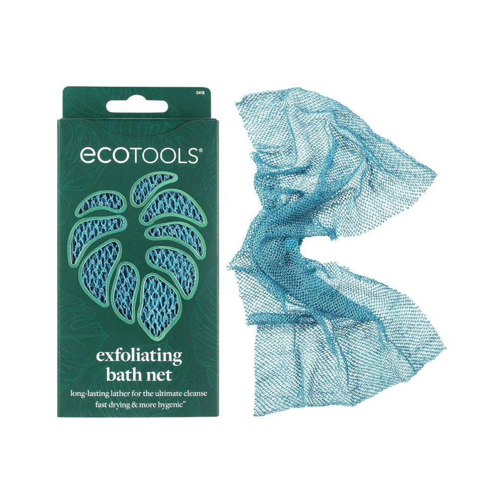 image:imageEcoTools Exfoliating Bath Net Inspired by African Bath Net Sponge Exfoliates amp Cleanses Whole Body Flexible amp Reusable EcoFriendly Body Scrubber Vegan amp CrueltyFree 1 CountBlue