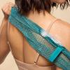EcoTools Exfoliating Bath Net, Inspired by African Bath Net Sponge, Exfoliates & Cleanses Whole Body, Flexible & Reusable, Eco-Friendly Body Scrubber, Vegan & Cruelty-Free, 1 Count(Blue)
