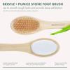 EcoTools Foot Brush + Pumice, Foot Scrubber Brush for Cleansing & Dead Skin Removal, Reveal Smooth, Soft Feet, Foot Brush for Shower & Bath, Eco-Friendly, Cruelty-Free Bristles, 4 Count