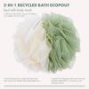 EcoTools Green 2-in-1 EcoPouf, Dual-Sided Shower Loofah Exfoliates & Cleanses Skin, Made of Recycled Netting, Removes Dead Skin, Eco-Friendly Bath Accessory, Cruelty-Free, 1 Count (60g)