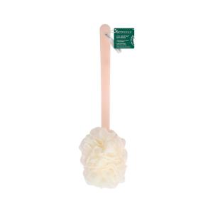 EcoTools 2-in-1 EcoPouf Bath Brush, Loofah Brush for Bath & Shower, with Long Handle & Recycled Netting for Cleansing & Exfoliating, Back Brush for Men & Women, Eco-Friendly & Cruelty-Free, 1 Count(Multi Colored)