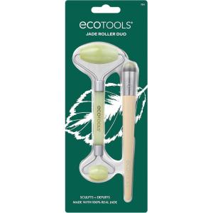 EcoTools Beauty Skin Care Tool Jade Facial Roller and Eye Roller Duo, Face Roller and Massager, Skincare and Sculpting Tool, Reduces Under Eye Puffiness and Dark Circles, 2 Piece Set(2 Count (Pack of 1))