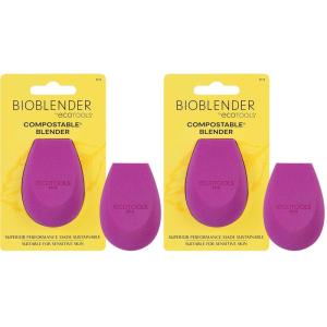 EcoTools Bioblender Makeup Sponge, Compostable Makeup Blender, For Liquid & Cream Foundation, Sustainable, Seamless Application, Eco-Friendly Beauty Sponge, Cruelty-Free & Latex Free, 1 Count(1 Count (Pack of 2))