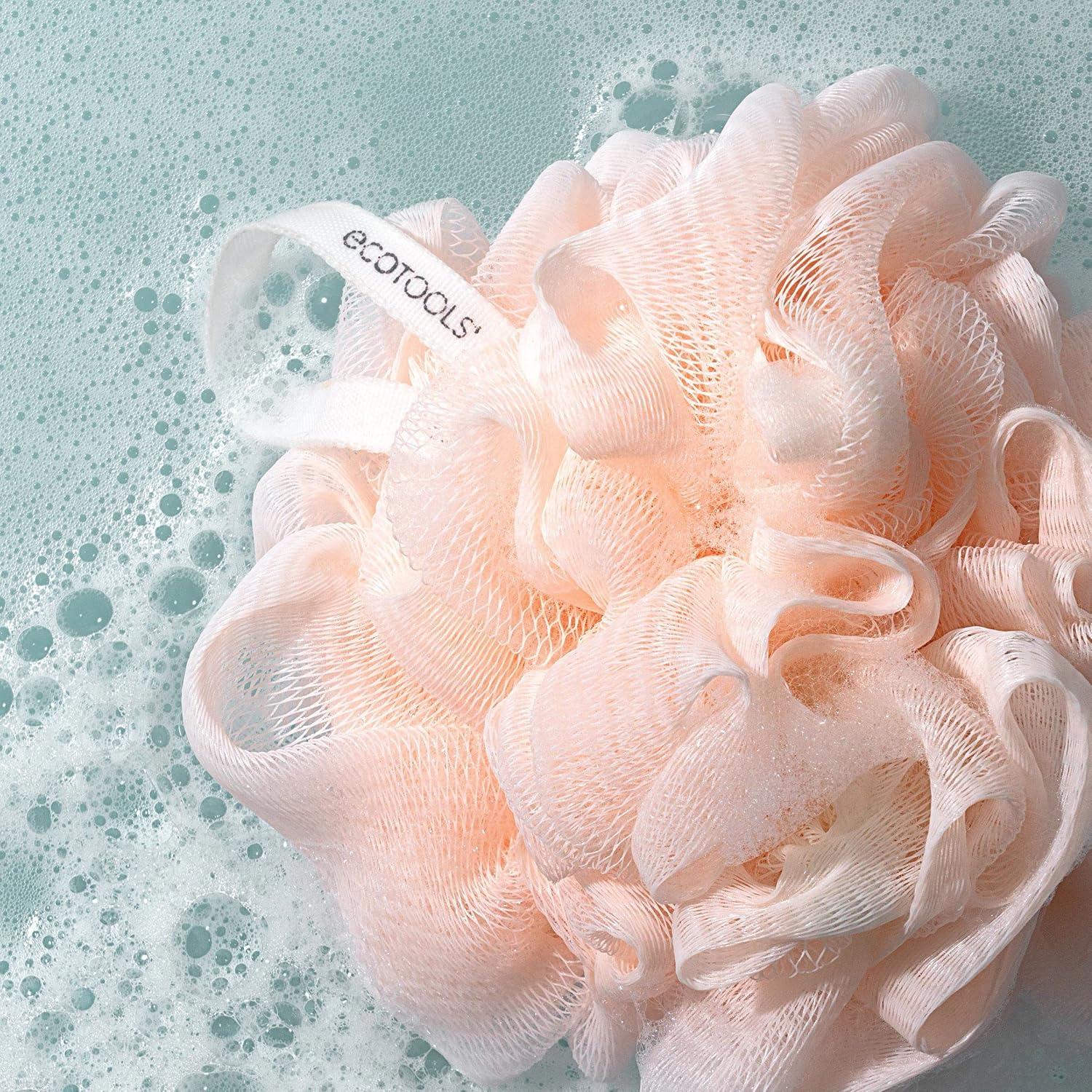 image:imageEcoTools Delicate EcoPouf Bath Sponge Made With Recycled Materials Exfoliating Bath Pouf Loofah for Shower amp Bath In Assorted Colors Green White Pink and Gray Perfect for Men amp Women 6 Count