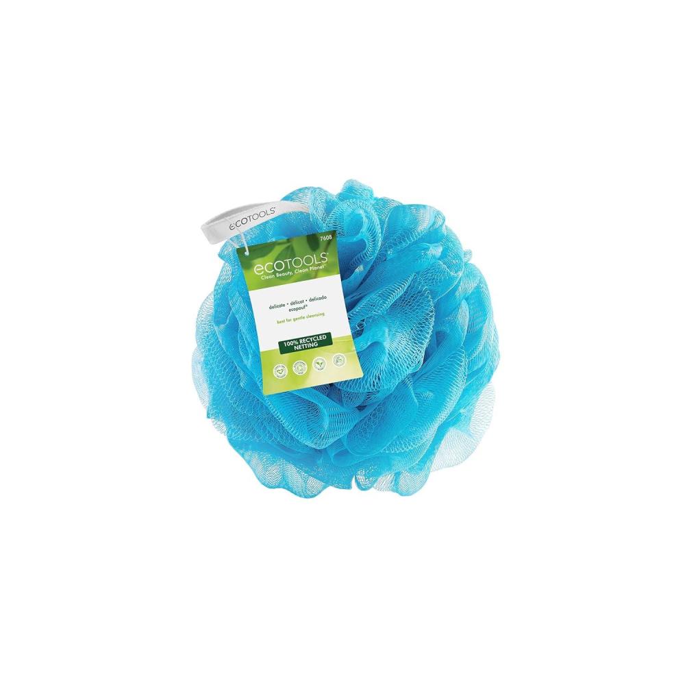image:imageEcoTools Delicate EcoPouf Bath Loofah Recycled Netting Gentle Bath Sponge Exfoliates amp Cleanses Skin for Shower amp Bath Routine EcoFriendly Vegan amp CrueltyFree Blue 1 CountBlue  1 CT
