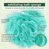 EcoTools Exfoliating EcoPouf 3 Pack, Shower Loofah Scrubs & Cleanses, Pouf with Recycled Netting, Exfoliation Removes Dead Skin, Eco-Friendly Bath Accessory, Cruelty-Free, Color May Vary, (60g Each)(3 Count (Pack of 1))