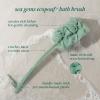 EcoTools Sea Gems EcoPouf Bath Brush, Gentle Exfoliating Body Scrubber for Shower Cleansing & Smoothing, Recycled Netting Loofah with Long Handle, Vegan & Cruelty-Free, 1 Count