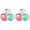 EcoTools Exfoliating EcoPouf 3 Pack, Shower Loofah Scrubs & Cleanses, Pouf with Recycled Netting, Exfoliation Removes Dead Skin, Eco-Friendly Bath Accessory, Cruelty-Free, Color May Vary, (60g Each)(3 Count (Pack of 2))