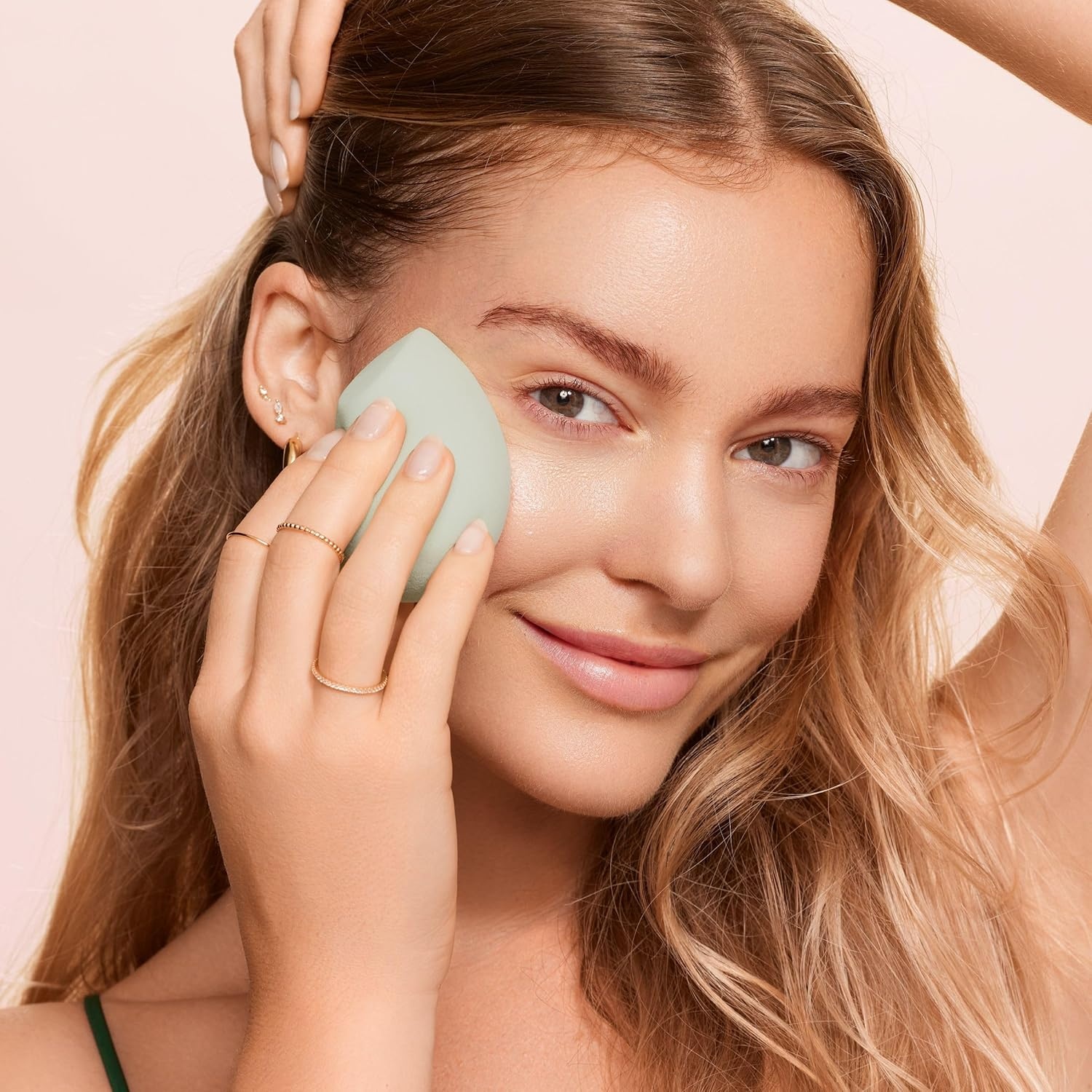 image:imageEcoTools 3 Piece Blend and Set Makeup Sponge and Powder Puff Set Makeup Puff amp Foundation Blender for Base Aplication amp Setting Cruelty Free amp Vegan